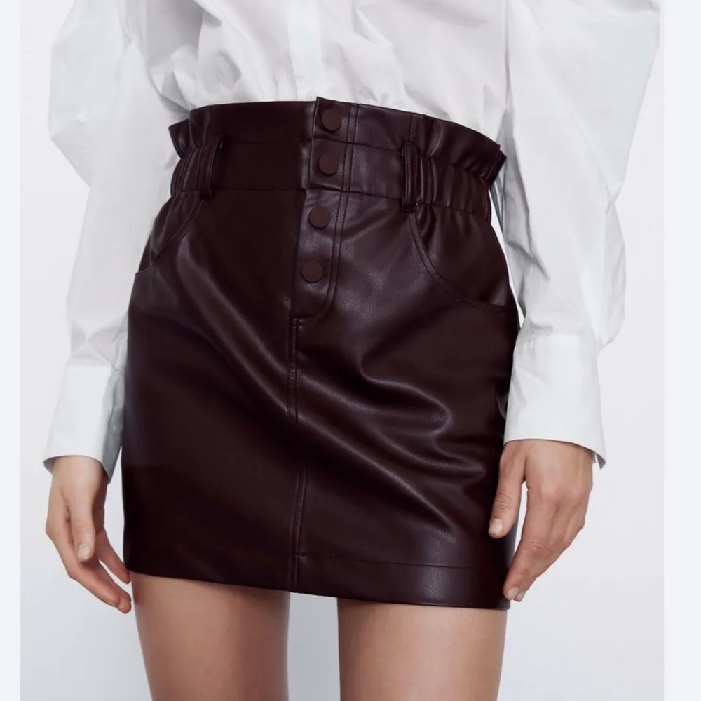 Zara faux leather skirt